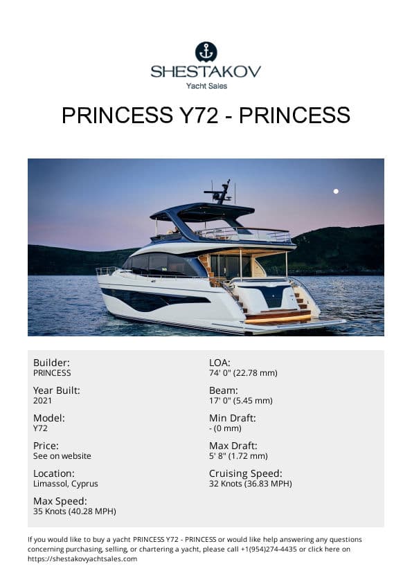 Princess Y72 - Y72 - 2021