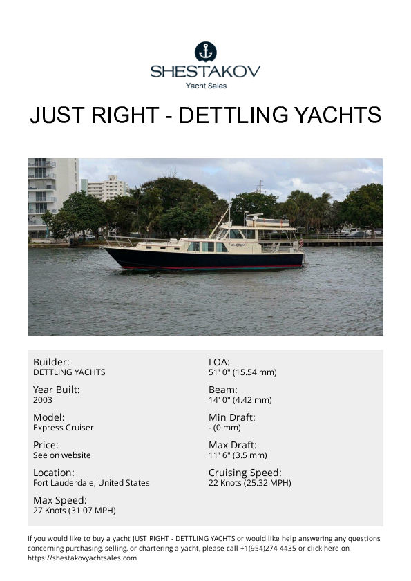 JUST RIGHT - Express Cruiser - 2004