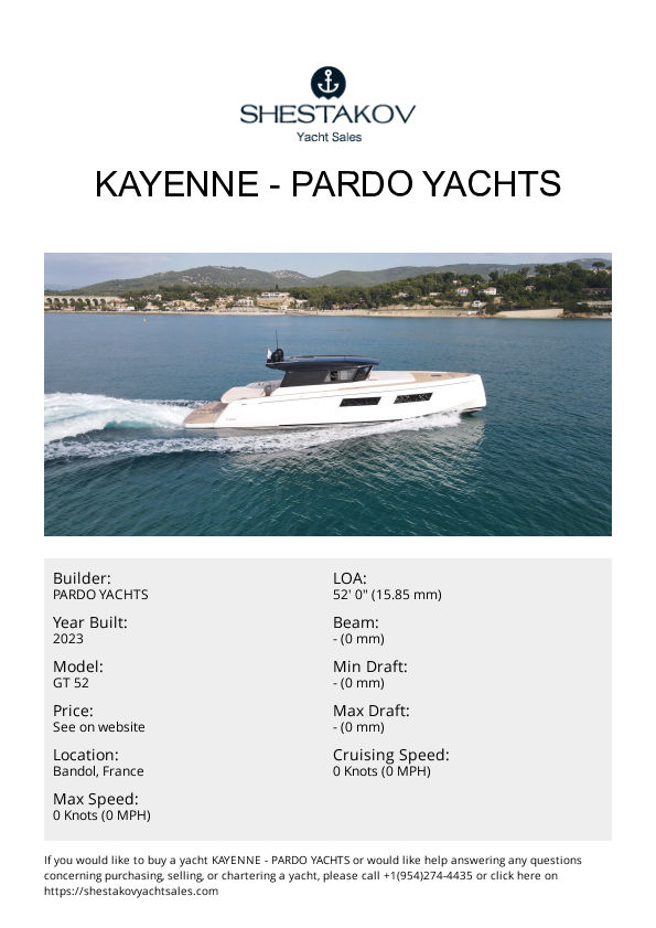 Kayenne - GT 52 - 2023