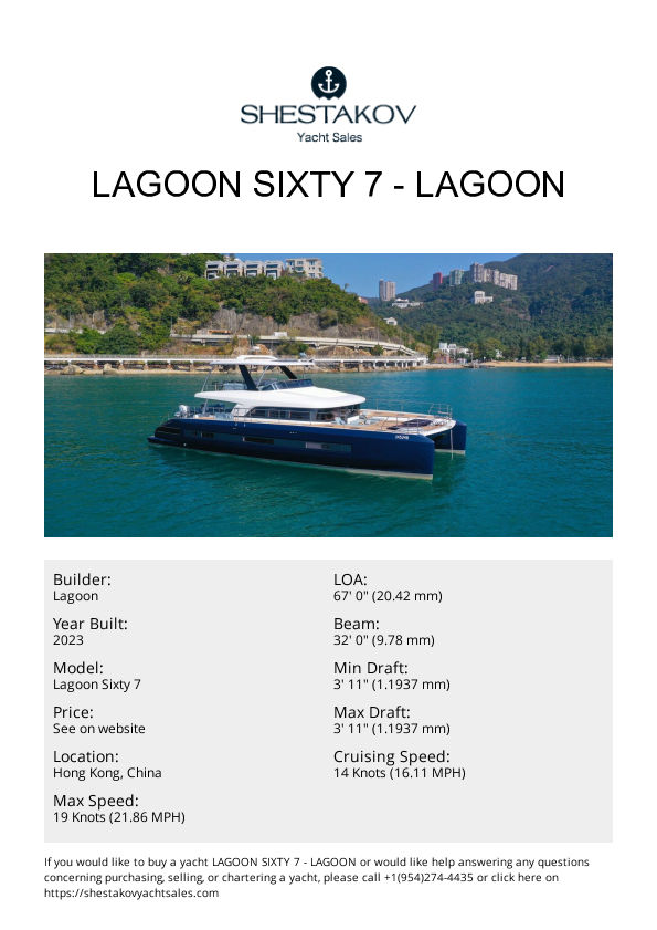 Lagoon Sixty 7 - Lagoon Sixty 7 - 2023