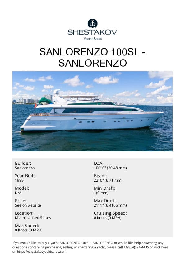 Sanlorenzo 100SL - undefined - 1998