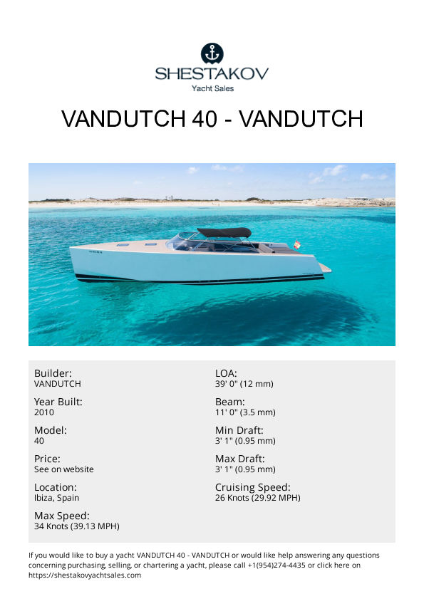 VANDUTCH 40 - 40 - 2010