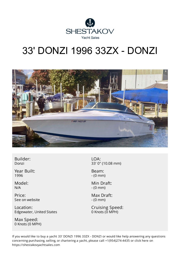 33' Donzi 1996 33ZX - undefined - 1996