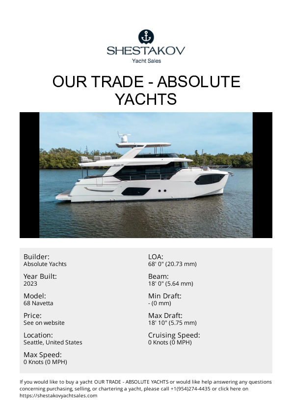 OUR TRADE - 68 Navetta - 2023