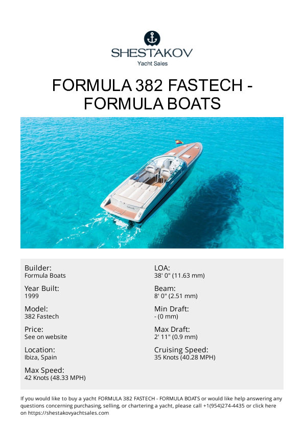 FORMULA 382 FASTECH - 382 Fastech - 1999