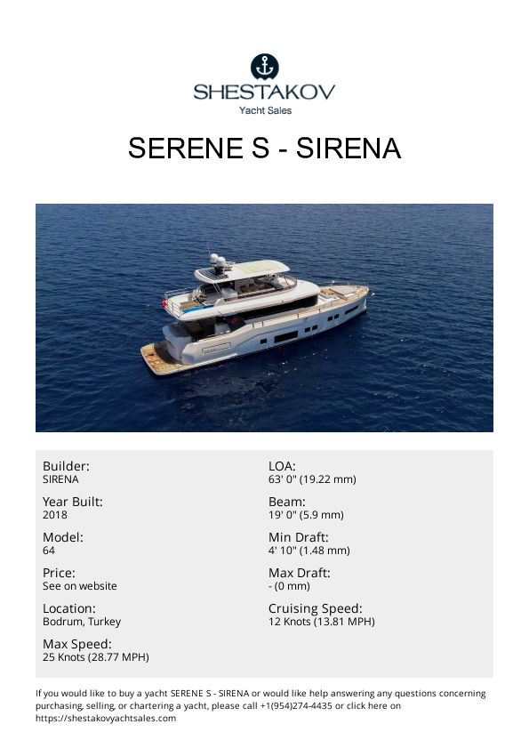 SERENE S - 64 - 2018