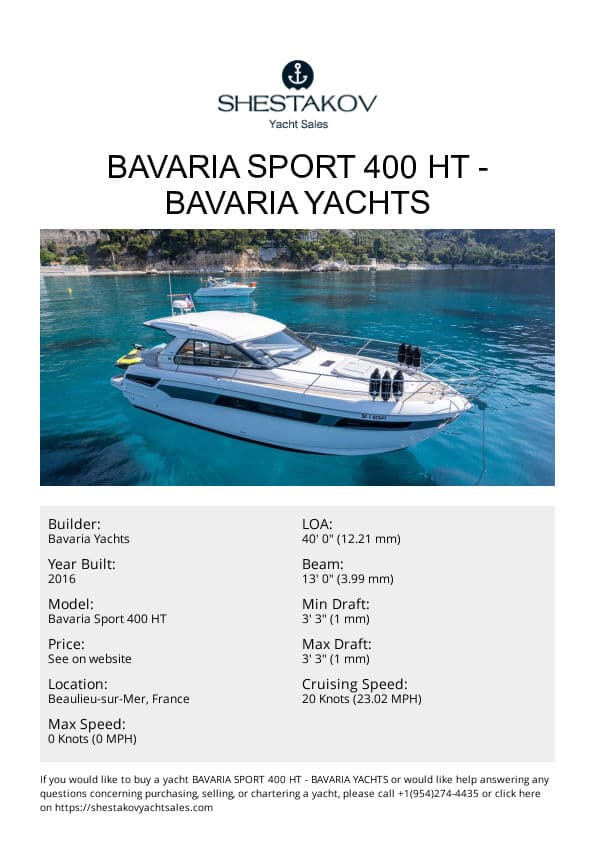 Bavaria Sport 400 HT - Bavaria Sport 400 HT - 2016