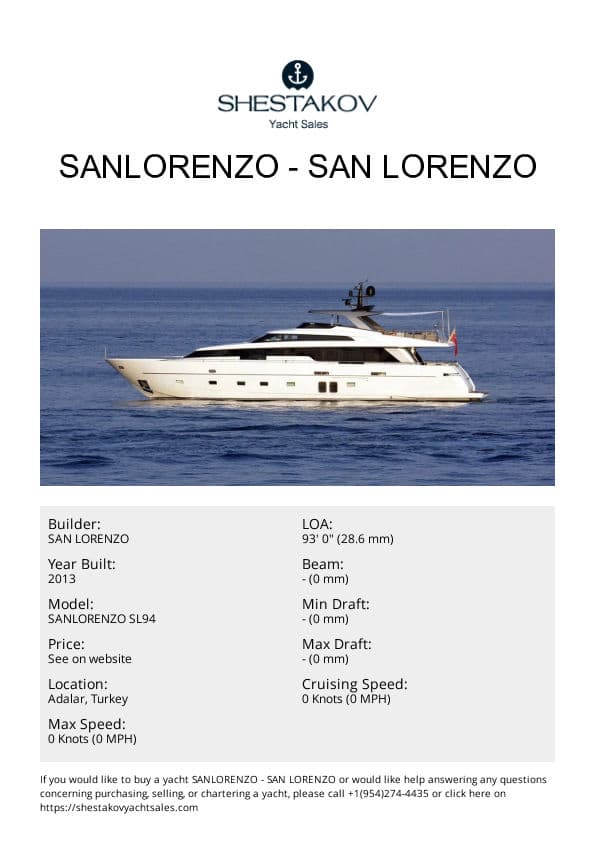 SANLORENZO - SANLORENZO SL94 - 2013