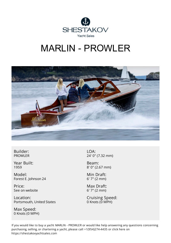 MARLIN - Forest E. Johnson 24 - 1959