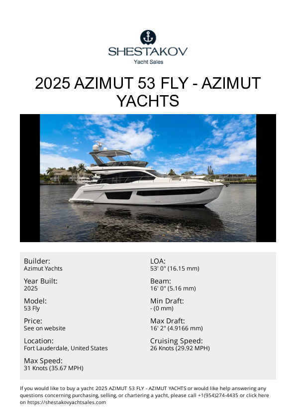2025 Azimut 53 Fly - 53 Fly - 2025