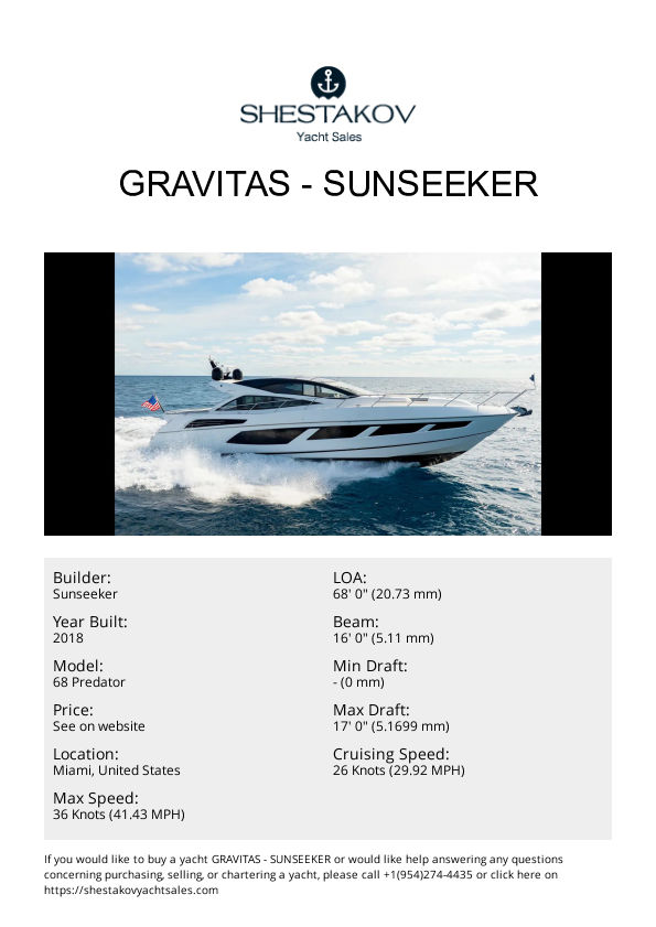 Gravitas - 68 Predator - 2018