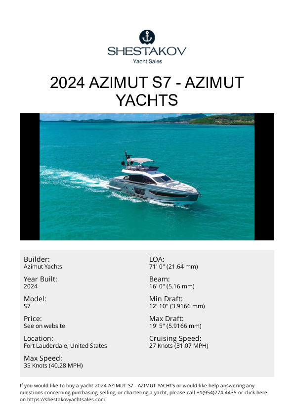 2024 Azimut S7 - S7 - 2024