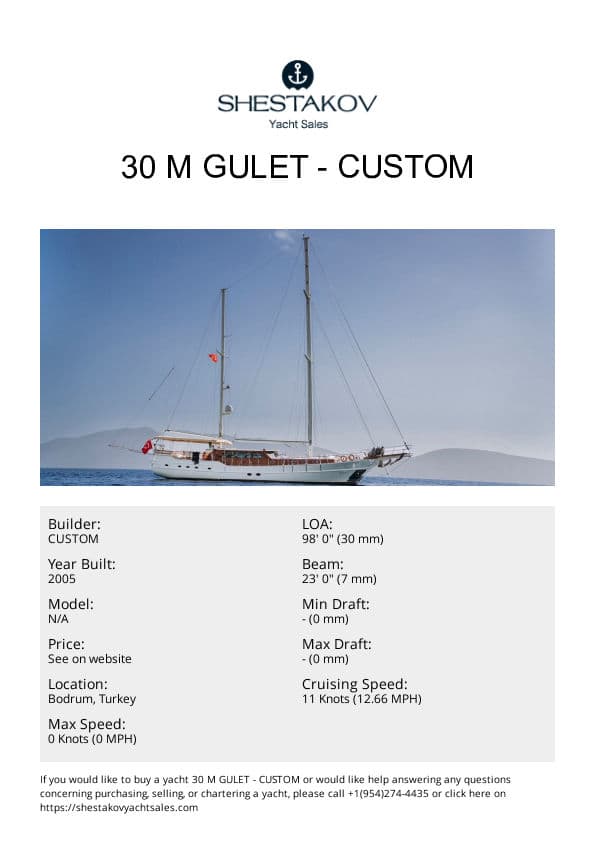30 M GULET - undefined - 2005