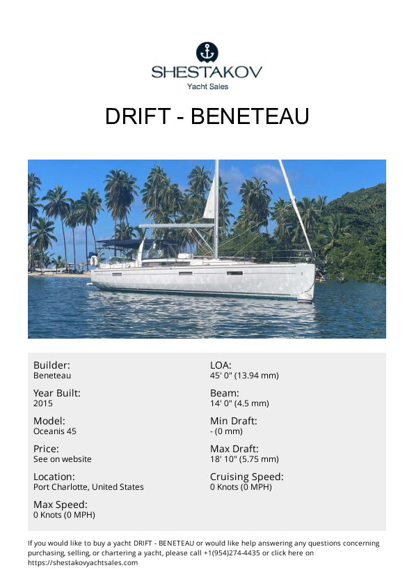 Drift - Oceanis 45 - 2015