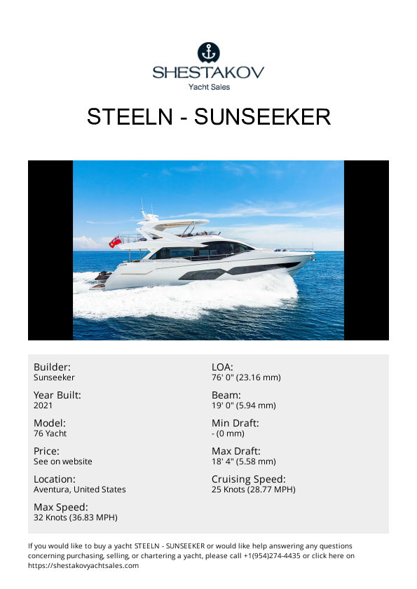 Steeln - 76 Yacht - 2021