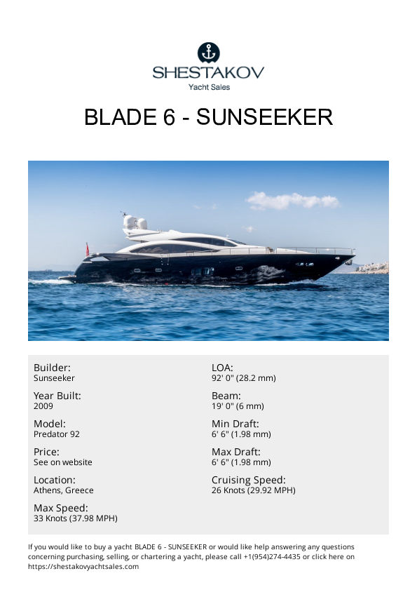 Blade 6 - Predator 92 - 2009