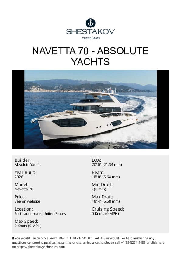NAVETTA 70 - Navetta 70 - 2026