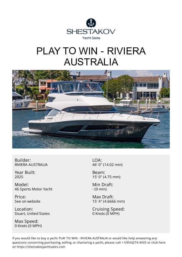 PLAY TO WIN - 46 Sports Motor Yacht - 2025