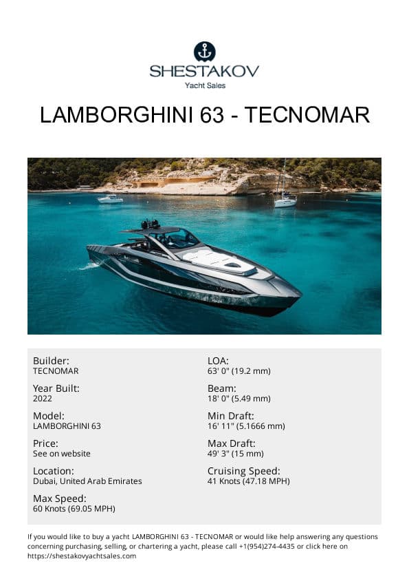 LAMBORGHINI 63 - LAMBORGHINI 63 - 2022