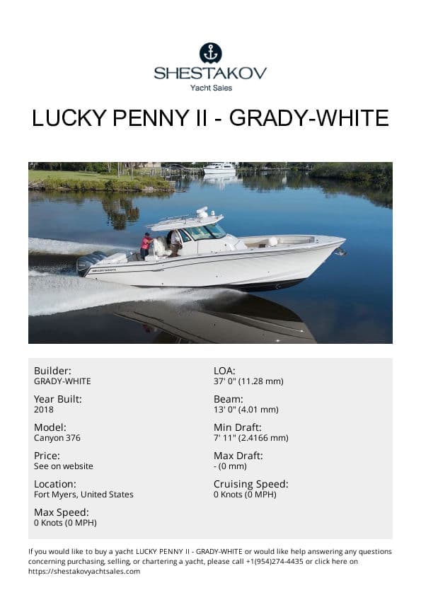 Lucky Penny II - Canyon 376 - 2018