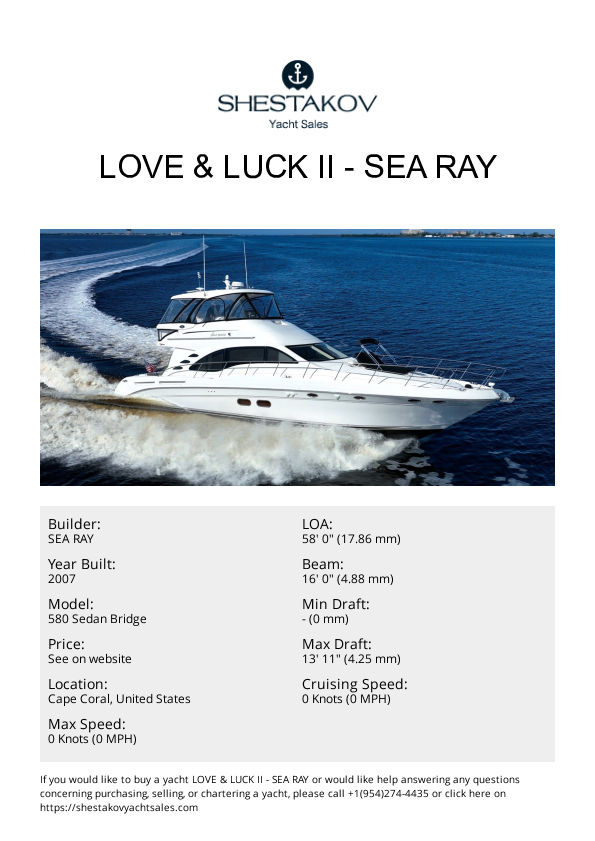 Love & Luck II - 580 Sedan Bridge - 2007