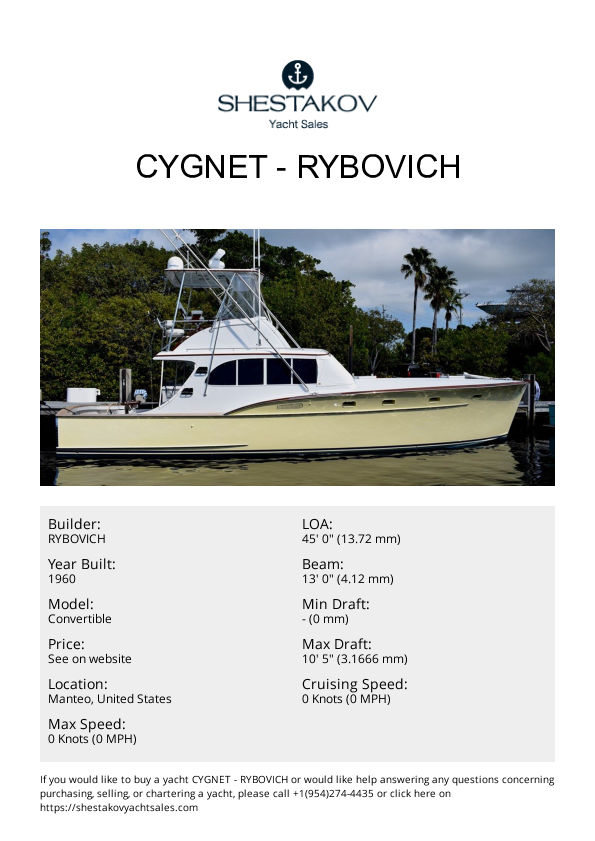 CYGNET - Convertible - 1960