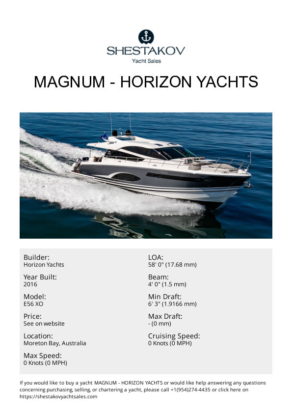 MAGNUM - E56 XO - 2016