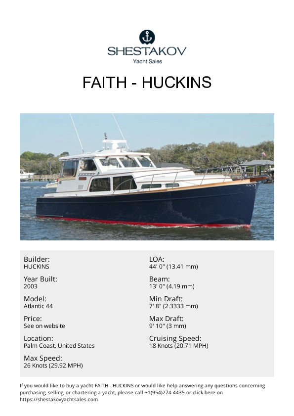 Faith - Atlantic 44 - 2003