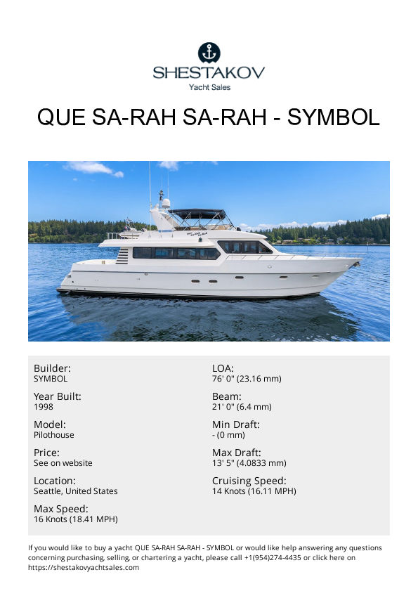 QUE SA-RAH SA-RAH - Pilothouse - 1998