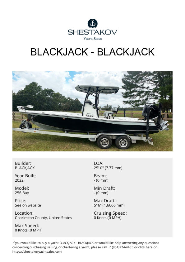 Blackjack - 256 Bay - 2022