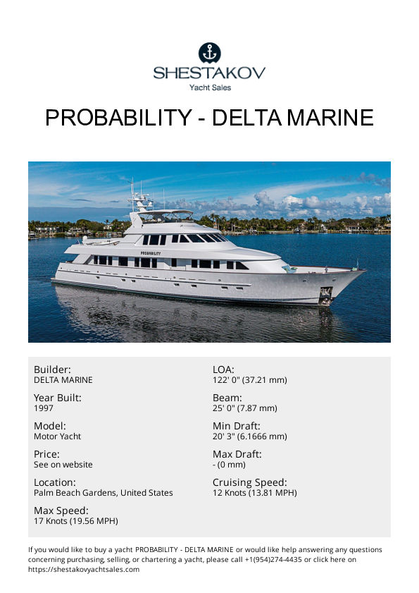 Probability - Motor Yacht - 1997