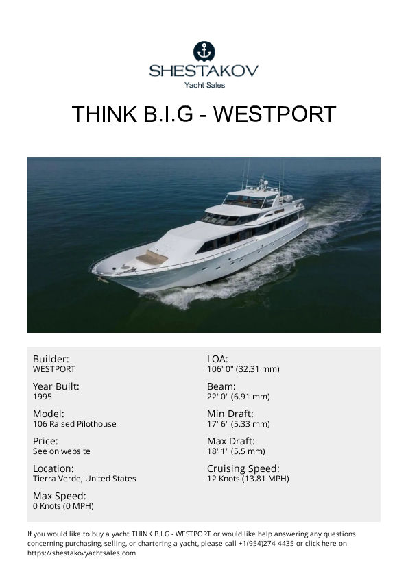 Think B.I.G - 106 Raised Pilothouse - 1995