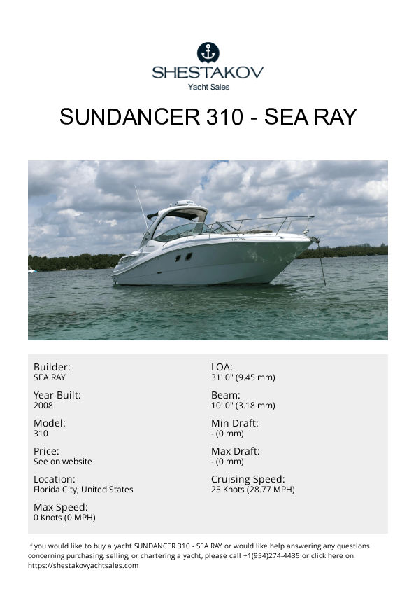Sundancer 310 - 310 - 2008