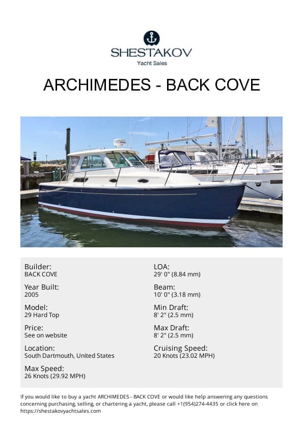 ARCHIMEDES - 29 Hard Top - 2005