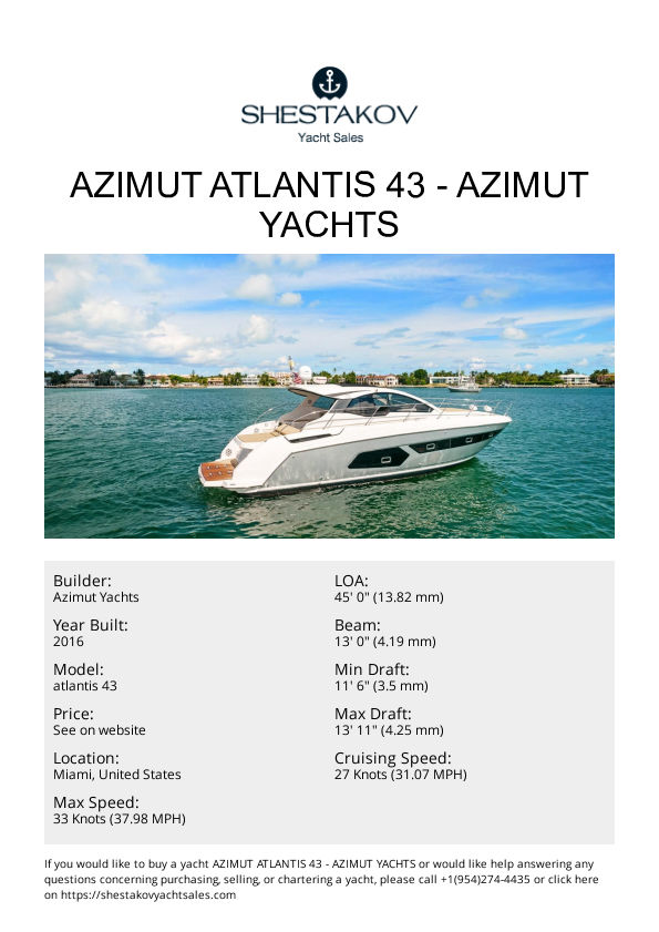 Azimut Atlantis 43 - atlantis 43 - 2016