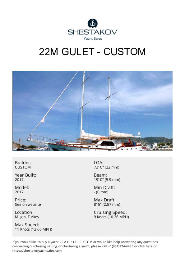 22m GULET - 2017 - 2017
