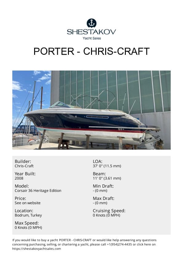 Porter - Corsair 36 Heritage Edition - 2008