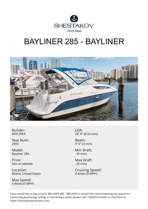 Bayliner 285 - Bayliner 285 - 2005