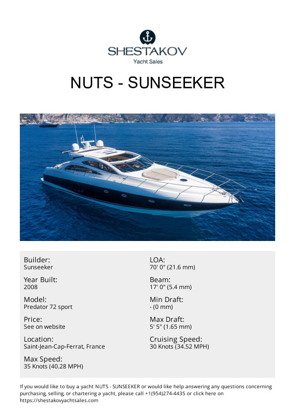 NUTS - Predator 72 sport - 2008