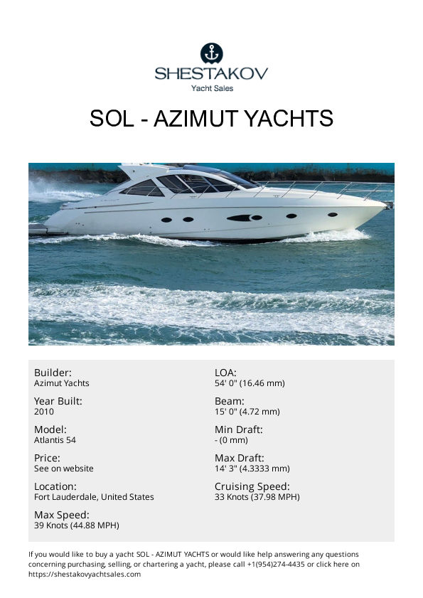 Sol - Atlantis 54 - 2010