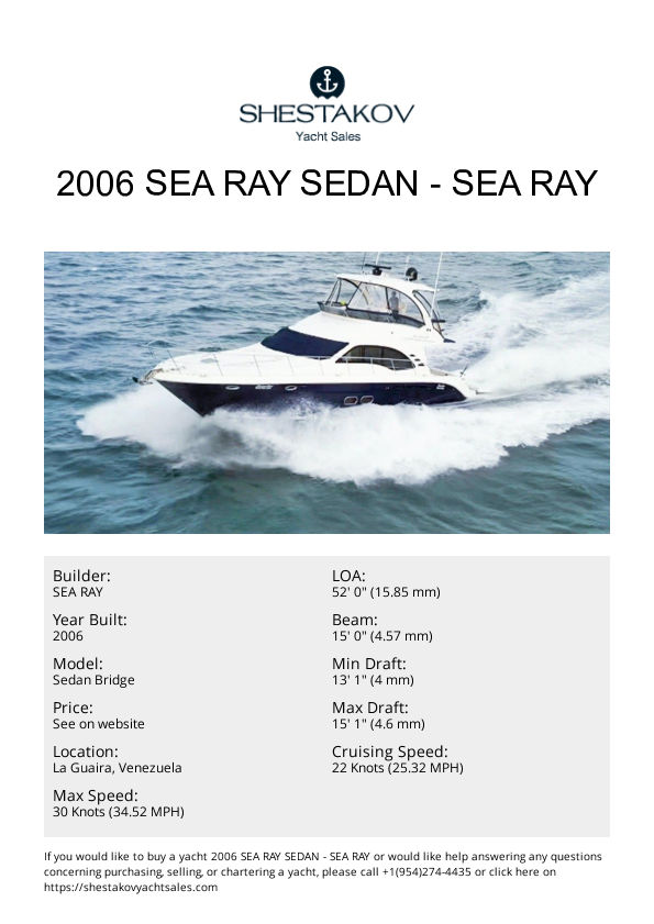 2006 Sea Ray Sedan - Sedan Bridge - 2006
