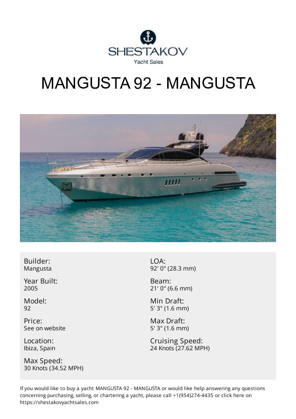 MANGUSTA 92 - 92 - 2005