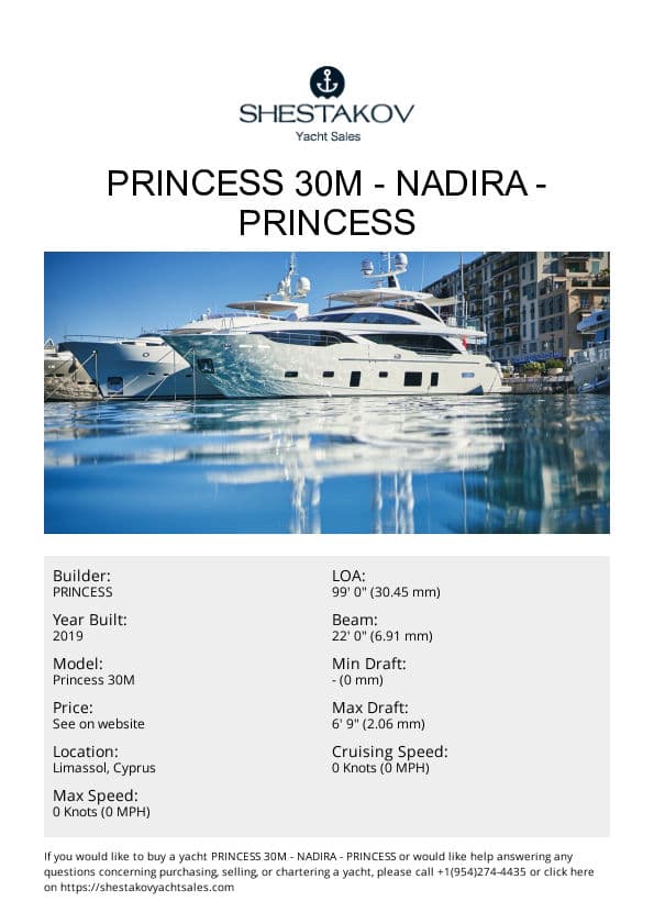 Princess 30M - NADIRA - Princess 30M - 2019