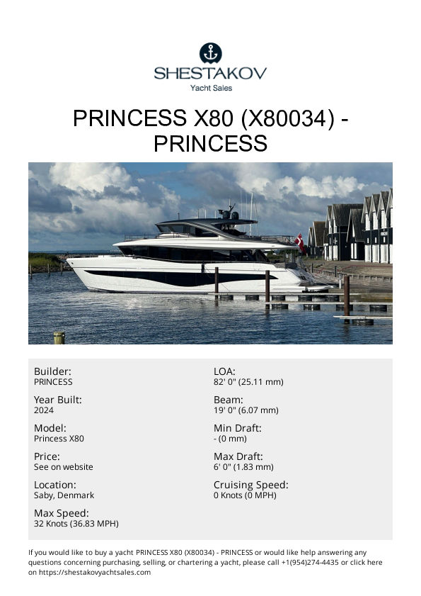 Princess X80 (X80034) - Princess X80 - 2024