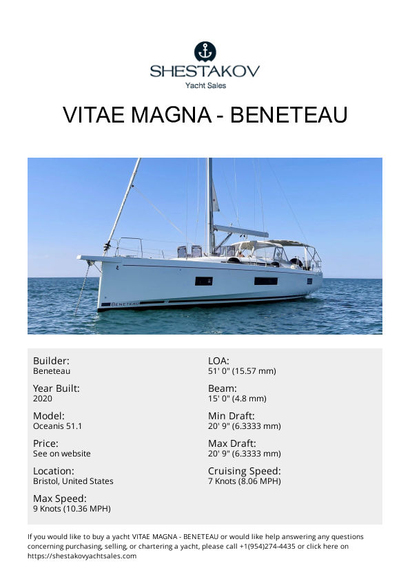 VITAE MAGNA - Oceanis 51.1 - 2020
