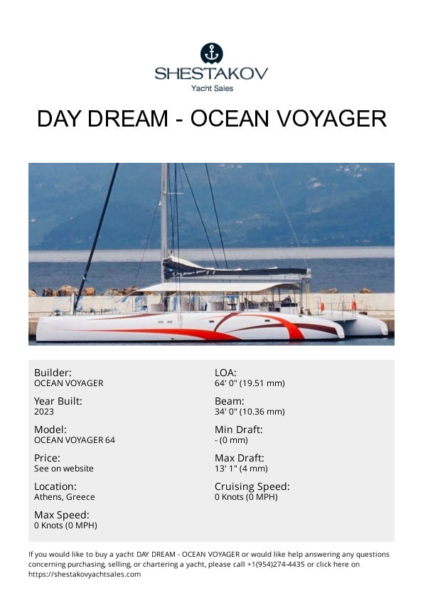 DAY DREAM - OCEAN VOYAGER 64 - 2023