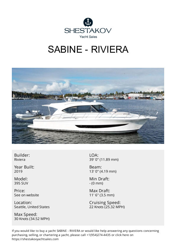 SABINE - 395 SUV - 2019