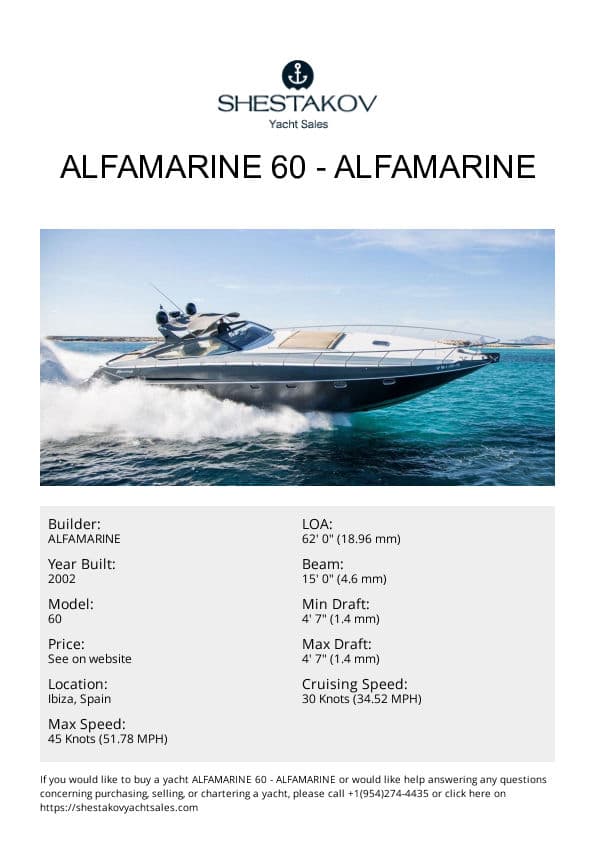 ALFAMARINE 60 - 60 - 2002