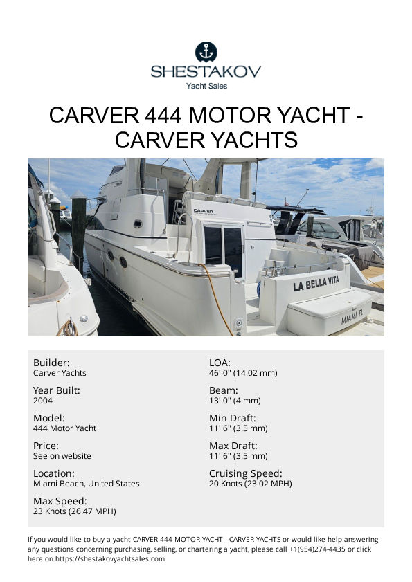 Carver 444 Motor Yacht - 444 Motor Yacht - 2004