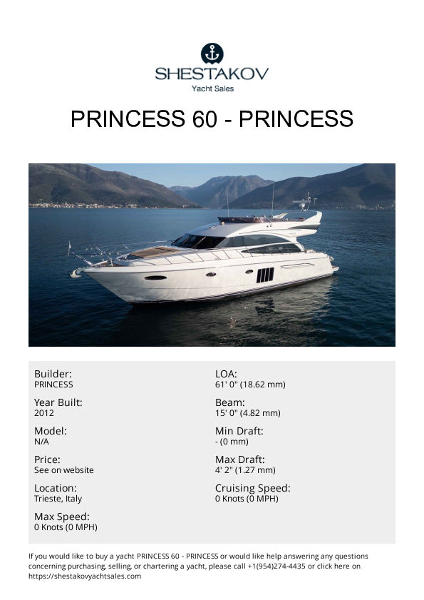 Princess 60 - undefined - 2012